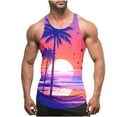 thumbnail image 1 of HOMADLES Tank Tops Men Summer Hawaiian Graphic Basice Tank for Men Outdoor Gym Sleeveless Muscle Tank Tops Plus Size Work Shirt A Pink L, 1 of 4