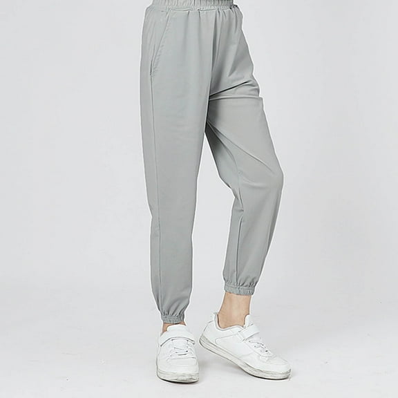 HOMADLES Teen Boys Jogger Pants with Pockets Sports Elastic Waist Hiking Workout Loose Casual Jogger Pants Gray 11 T