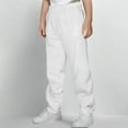 thumbnail image 1 of HOMADLES Teen Boys Joggers Pants Athletic Hiking Workout Elastic Waist Slim Straight with Pockets Drawstring Sweatpants Pants White 7 T, 1 of 6