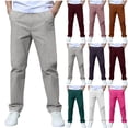 thumbnail image 1 of HOMADLES Teen Boys School Pants 12-14 Elastic Waist Stretch Soft Boys Baggy Joggers Pants Solid Lightweight Casual Pants Pink Size 11-12 Years, 1 of 8