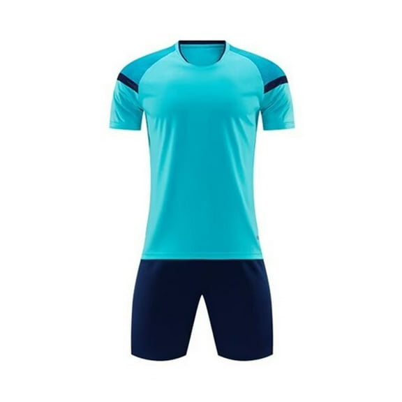 HOMADLES Teen Boys Sets 2 Piece Breathablle Tee and Elastic Waist Short Outfits Light Blue 6 T