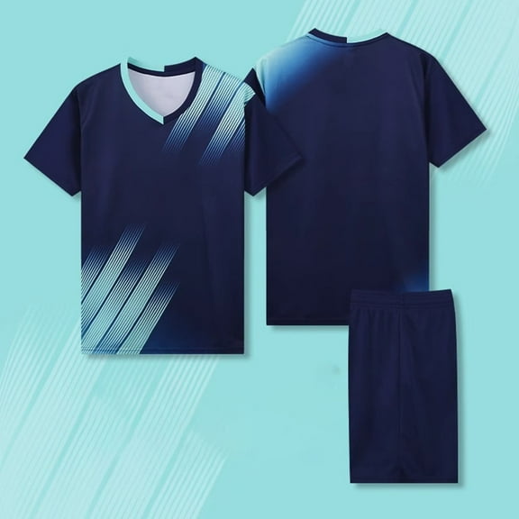 HOMADLES Teen Boys Sets 2 Piece Print Tee and Soft Short Outfits Dark Blue 8 T