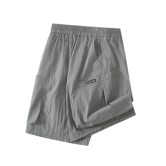 HOMADLES Teen Boys Shorts Loose Elastic Waist Soft Casual Shorts Gray 3-4T