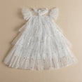 thumbnail image 1 of HOMADLES Teen Girl Clothes Summer Dress Mesh Solid Elastic Loose Ruffed Fashion Princess Dress Dress White 2-3T, 1 of 5