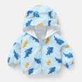 thumbnail image 1 of HOMADLES Toddler Baby Boys Windbreaker Jacket Casual Printing Hoodie Long Sleeve Outdoor Fashion Jacket Blue 6-12 Months, 1 of 7