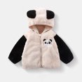 thumbnail image 1 of HOMADLES Toddler Baby Jacket Coat Warm Ear Hooded Baby Kids Fleece Lined Thickening Long Sleeve Outerwear Jacket White 2 T, 1 of 3