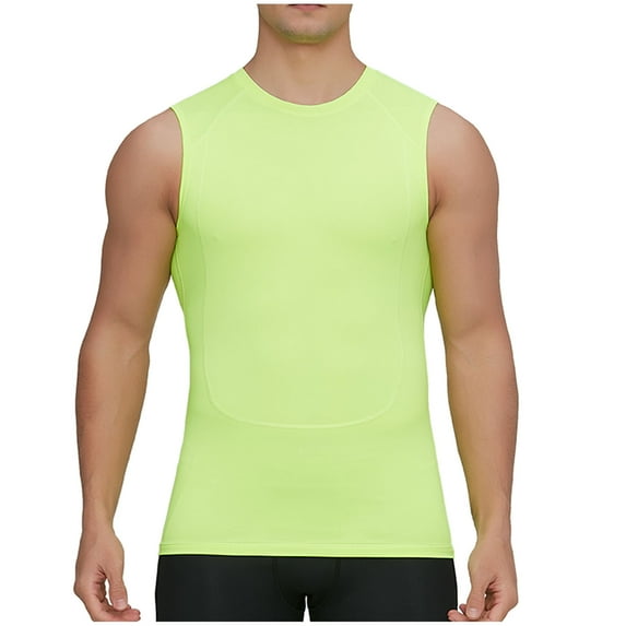 HOMADLES Tank Tops for Men Crewneck Slim Fit Elastic Soft Quick Dry Breathable Gym Summer Tank Tops Green M