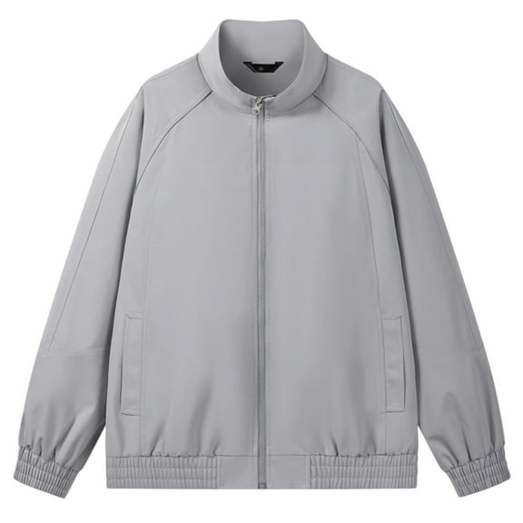 HOMADLES Winter Coats for Men Outdoor Casual Full Zipper Athletic Jacket Relaxed Fit Windbreaker Jackets White M