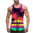 thumbnail image 1 of HOMADLES Workout Tank Tops for Men Summer Hawaiian Graphic Basice Tank for Men Outdoor Gym Sleeveless Muscle Tank Tops Plus Size Work Shirt A Multicolor L, 1 of 4
