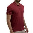 thumbnail image 1 of HOMADLES polo Shirts for Men Pique polo Solid Casual polo Shirt Wine S, 1 of 6