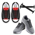 thumbnail image 1 of HOMAR No Tie Shoelaces for Kids, Stretch Silicone Elastic No Tie Shoe Laces, Kid Size Black, 1 of 7