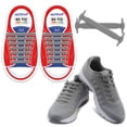 thumbnail image 1 of HOMAR No Tie Shoelaces for Kids and Adults Stretch Silicone Elastic No Tie Shoe Laces, Gray, 1 of 5