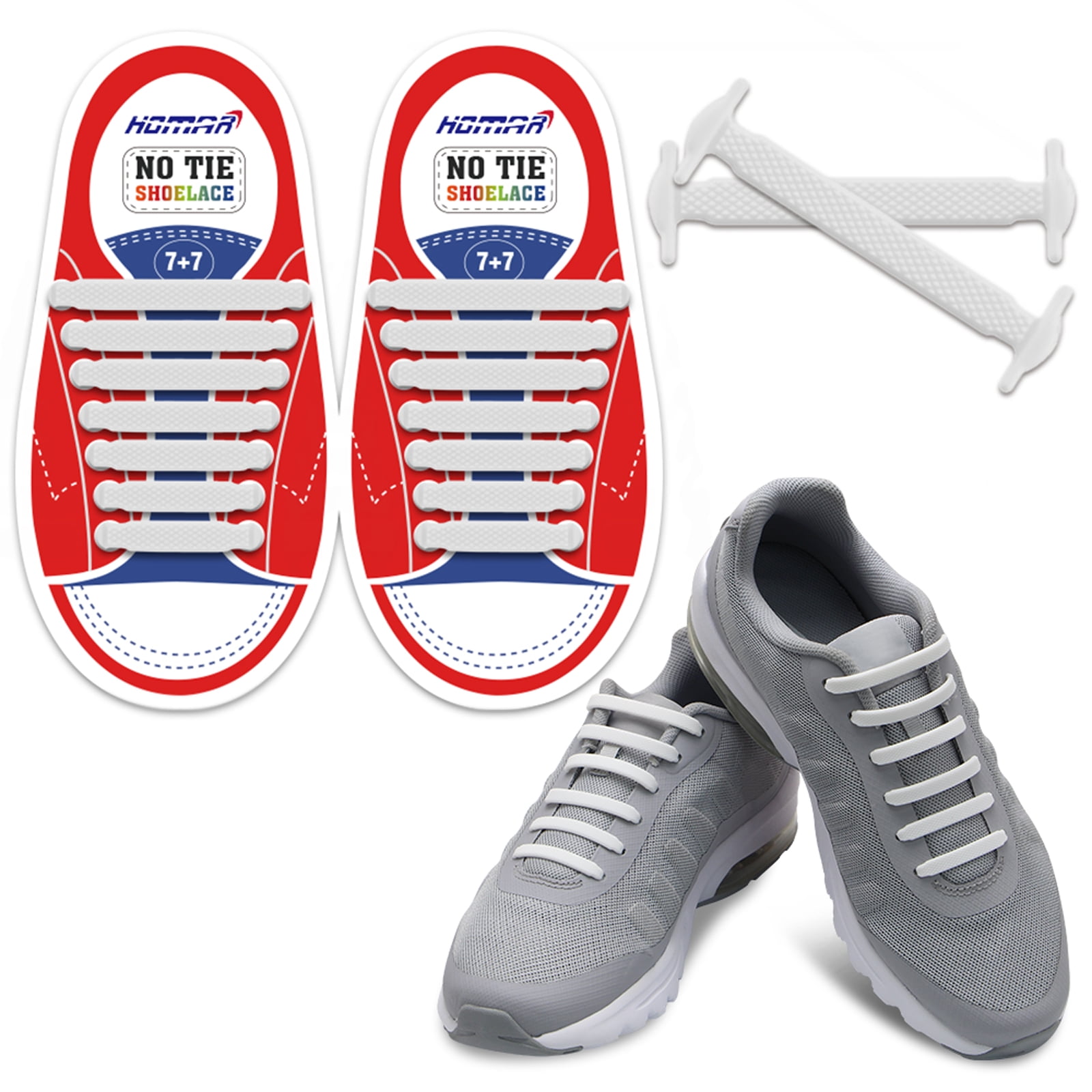 NO TIE SHOELACES, Very Stretchy, Elastic, High Quality, Tieless Strings for  Old Shoes -  Denmark