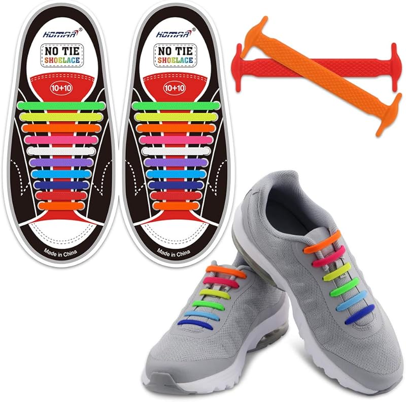 Fresh Look at Homar No Tie Shoelaces For Kids And Adults Stretch Silicone