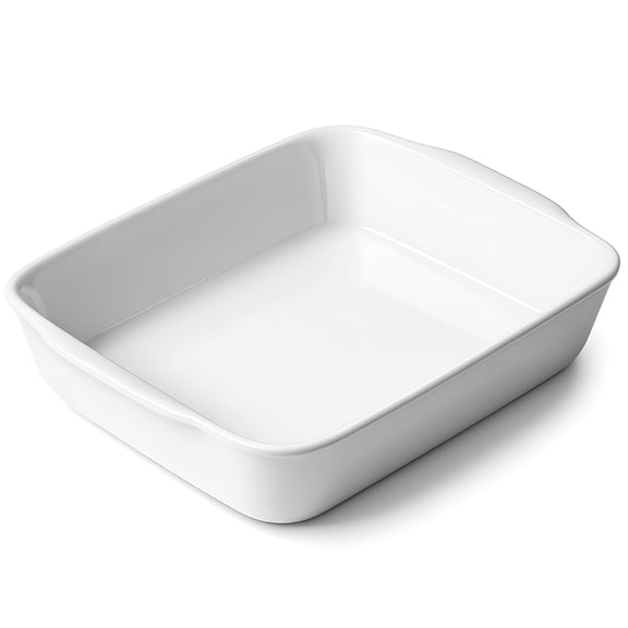 HOMBENE 1.2 QT Ceramic Baking Dish, White Casserole Dish,Lasagna Pan for Oven, Bakeware for Baking, Kitchen Decor, Microwave Oven Safe, Dinner Party (7.1" x 9.1")