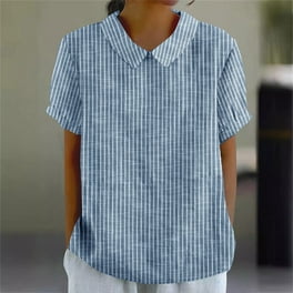 Nrmvnmi Women Summer Solid Color 3/4 Sleeve Chinese Blouse