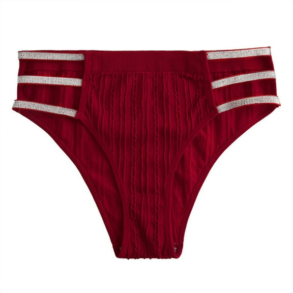 HOMBOM Bamboo Panties for Women Cheeky Seamless Red Briefs Stretch Ladies Underwear Full Coverage L