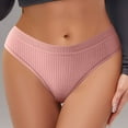 thumbnail image 1 of HOMBOM Bamboo Underwear for Women Seamless Ribbed Brown Cheeky Stretch High Waisted Ladies Panties Hipster L, 1 of 9