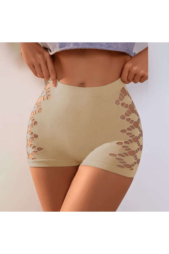 Boxer Briefs Underwear for Women Tummy Control Beige Butt Lifting Plus Size Bamboo Seamless High Waisted Ladies Panties XL