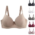 thumbnail image 1 of HOMBOM Bralette Womens Bras Push-Up Plus Size Summer Unlined Bras Spaghetti Straps Wireless Basic Khaki Brassiere 42C, 1 of 6