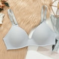 thumbnail image 1 of HOMBOM Bras for Women Lightly Lined Plus Size Wire-Free Gray Balconette Bra Daily Bra 38C, 1 of 5
