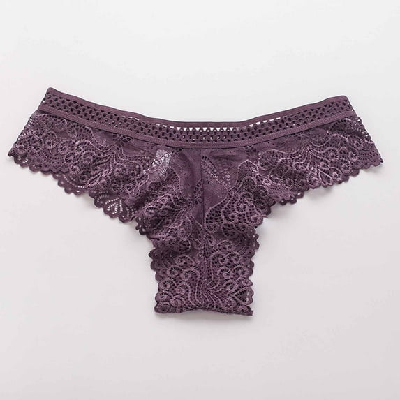 HOMBOM Cheeky Panties for Women Cotton Breathable Purple Underwear for Women L