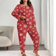 thumbnail image 1 of HOMBOM Christmas Pajamas for Women Plus Size Loungewear Soft One Sets Festive Womens Pjs, 1 of 6