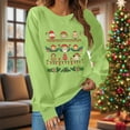 thumbnail image 1 of HOMBOM Crewneck Sweatshirts for Women Merry Green Christmas Winter Santa Fashion Essentials Adults Sweatshirt Xmas, 1 of 6