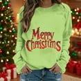thumbnail image 1 of HOMBOM Crewneck Sweatshirts for Women Merry Winter Festive Green Xmas Graphic Adults Sweatshirt Christmas, 1 of 4
