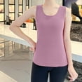 thumbnail image 1 of HOMBOM Cute Tops for Women Purple Sleeveless Tank Tops Round Neck Solid Color Basic Tee XXXXL, 1 of 5