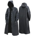 thumbnail image 1 of HOMBOM EVA Rain Poncho for Adults Reusable Raincoat Waterproof Travel Daily Hooded Mens Rain Jacket Loose, 1 of 9