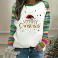 thumbnail image 1 of HOMBOM Gold Sweatshirts for Women Christmas Fleece Crewneck Cute Graphic Xmas Ladies Sweatshirt Merry, 1 of 5