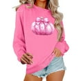 thumbnail image 1 of HOMBOM Graphic Sweatshirt for Women Casual Crew Neck Long Sleeve Pink Pullover Womens Tops Breast Cancer, 1 of 4