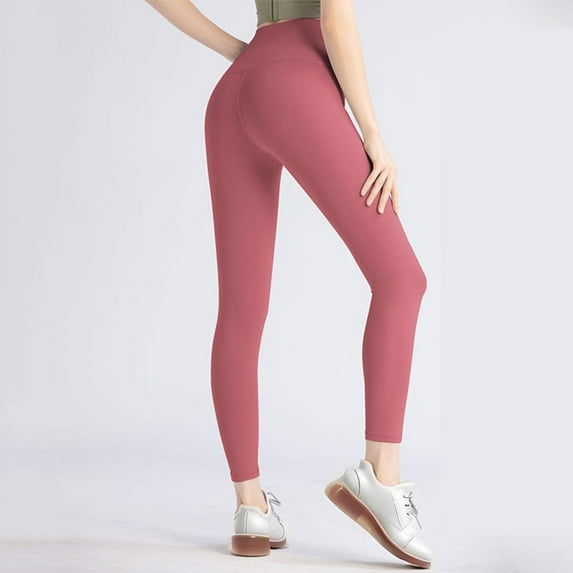HOMBOM High Waisted Leggings for Womens Soft Pink Seamless Gym Sports Warm Ladies Pants 3XL