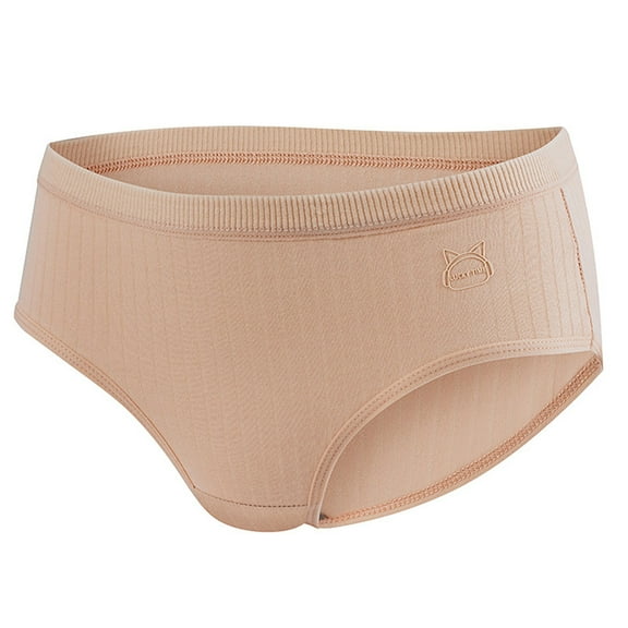 HOMBOM High Waisted Panties for Women Briefs Full Coverage Red Cotton Seamless Ladies Underwear Stretch L