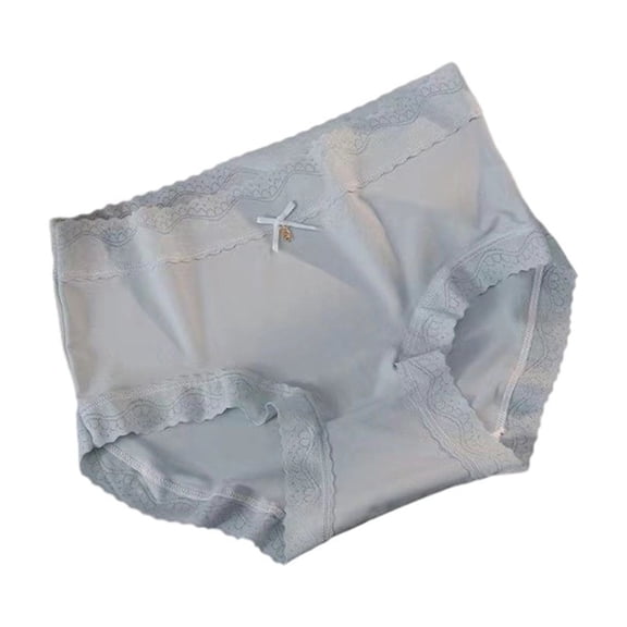 HOMBOM High Waisted Panties for Women Briefs Seamless Blue Cotton Ladies Underwear Stretch XL