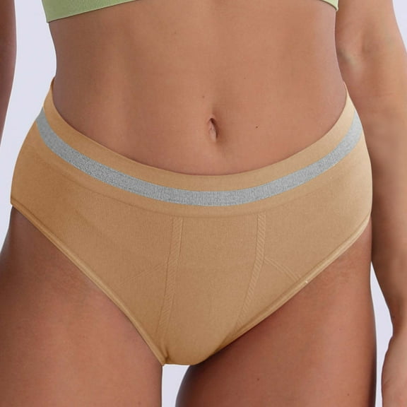 HOMBOM Hipster Cotton Panties for Women Sexy Khaki Breathable Breathable Underwear for Women L