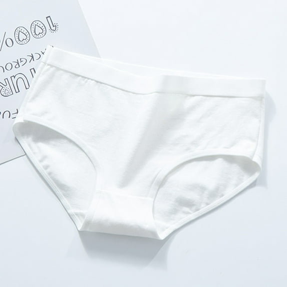 HOMBOM Hipster Panties for Women Pack Sexy Cotton Breathable White Underwear Women Pack M