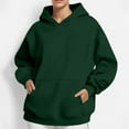 thumbnail image 1 of HOMBOM Hooded Sweatshirts for Women Fashion Plain Oversized Green Tops Long Sleeve Winter Hoodie 2XL, 1 of 6