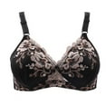 thumbnail image 1 of HOMBOM Lightly Lined Womens Daily Wear Comfy Bras Push-Up Wire-Free Black Full Coverage Lace Bra M, 1 of 2