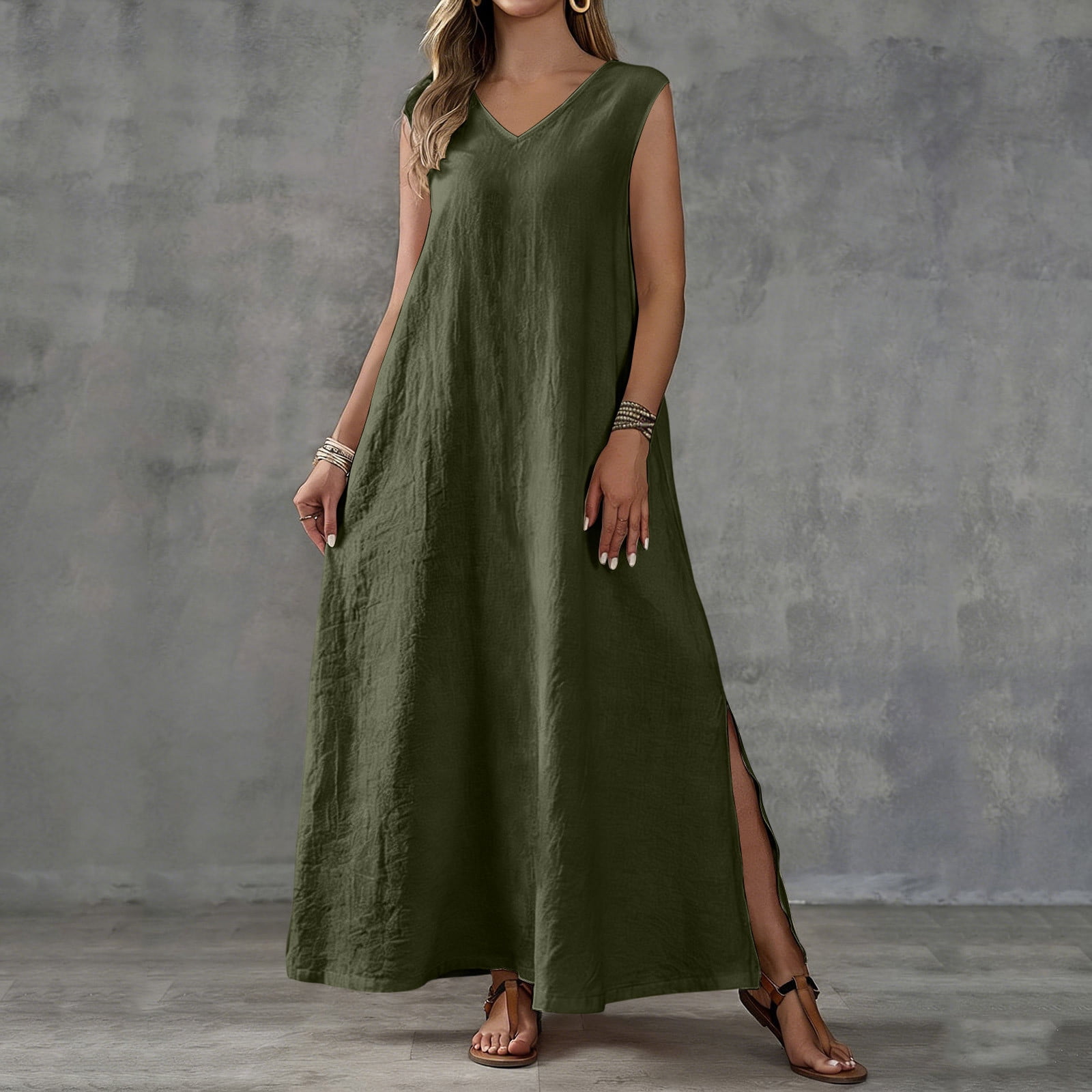 single piece dress for women Pure Cotton One (48 variants) Necklilne:Collar Size:76