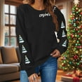 thumbnail image 1 of HOMBOM Merry Christmas Sweatshirts for Womens Lightweight Black Crewneck Pullover Ugly Soft Womems Tops Long Sleeve, 1 of 6