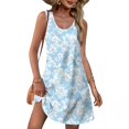 thumbnail image 1 of HOMBOM Midi Dresses for Women 2025 Tank Vacation Tank Crew Neck Summer Floral Womens Dresses with Pockets, 1 of 6