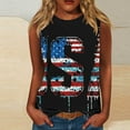 thumbnail image 1 of HOMBOM Muscle Tank Tops for Women Graphic Loose Fit Crew Neck independence Day Print Flowy Sleeveless Shirt, 1 of 4