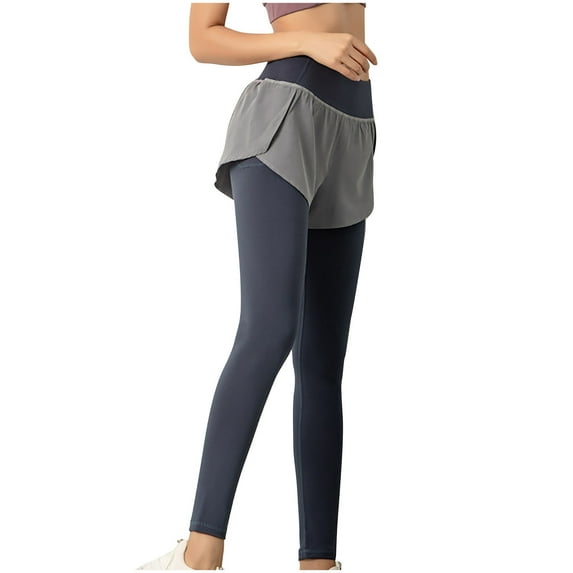 HOMBOM Navy Flare Leggings for Womens Seamless High Waist Activewear Training Ladies Pants Butt Lifting L