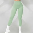 thumbnail image 1 of HOMBOM No Front Seam Leggings for Womens Workout High Waisted Sports Mint Green Running Buttery Soft Ladies Pants L, 1 of 3