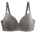 thumbnail image 1 of HOMBOM No Underwire Womens Bras Unlined Bralette Push-Up Plus Size Bras Wireless Comfortable Dark Gray Spaghetti Straps Brassiere 40C, 1 of 3