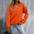 thumbnail image 1 of HOMBOM Orange Womens Sweatshirts Plain 2024 Crew Neck Tops Loose Long Sleeve Pullover Winter Sweatshirt XL, 1 of 6