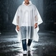 thumbnail image 1 of HOMBOM PVC Rain Poncho for Adults Waterproof Raincoat Reusable Outdoor Hooded Daily Mens Rain Jacket Lightweight, 1 of 5