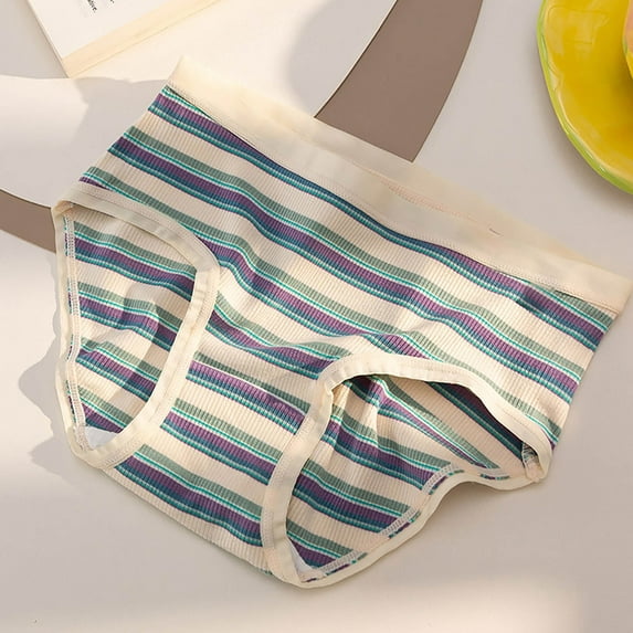 HOMBOM Panties for Women Hipster Cotton Breathable Blue Underwear Women Pack M